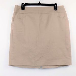 Banana Republic Khaki Stretch Pencil Skirt Size 10